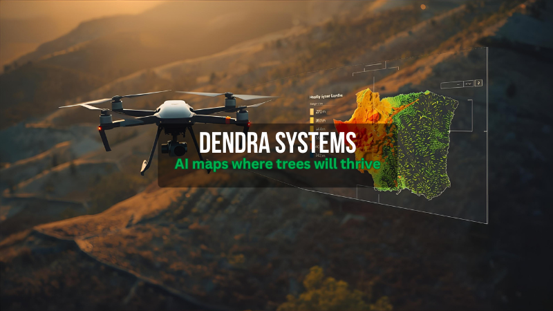 Dendra drone collects data to create a precision planting map for optimal survival.