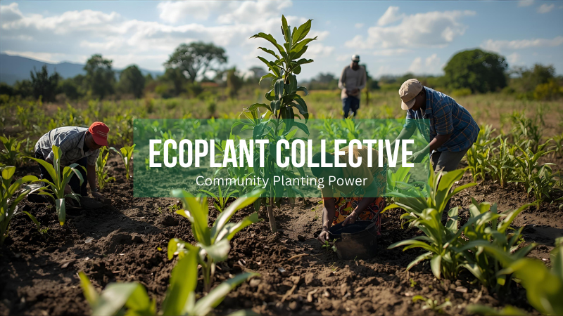 Logo for ecoplant collective, a reforestation platform focused on community tree planting projects in africa and asia. - tree planting platforms
