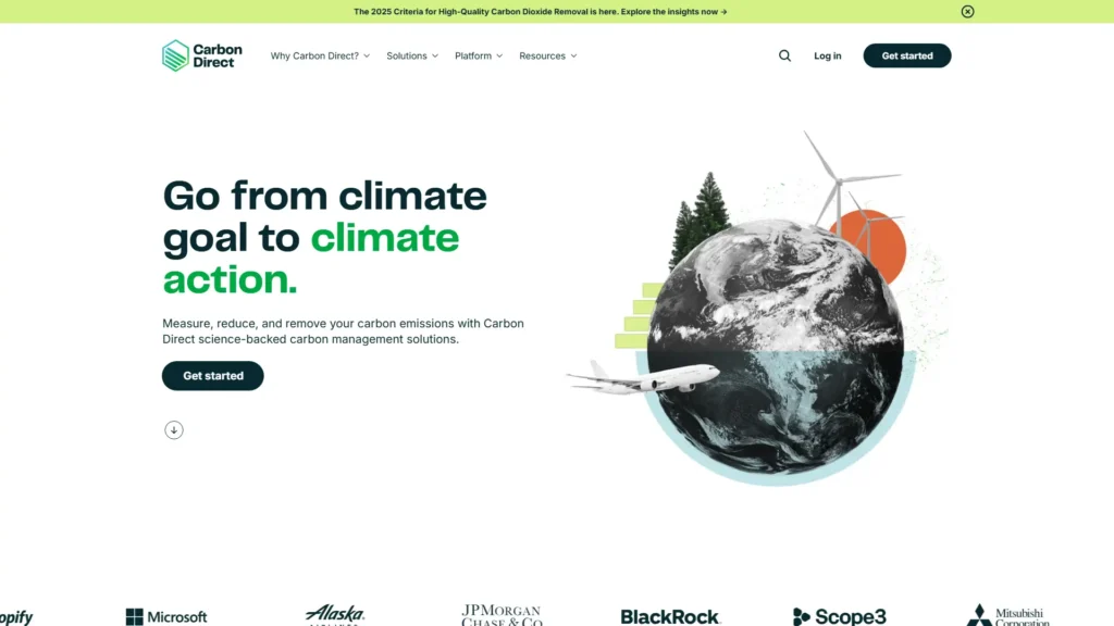 Image of carbon direct showing climate action.